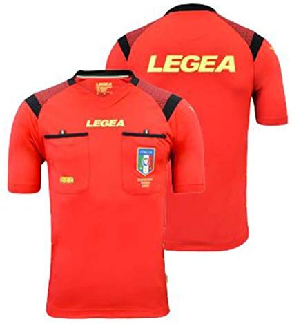 Legea Gara, Maglia Ufficiale FIGC Aia MC Stagione 2019/2020, Rosso, XL Uomo