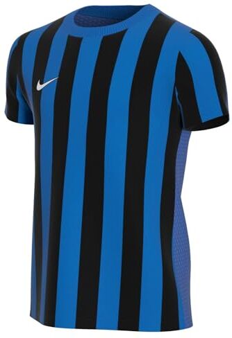 Nike Striped Division IV Jersey Maglia a Maniche Corte da Bambino, Unisex Bambini, , Blu Royal, Nero e Bianco., 7-8 Anni