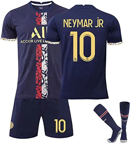 Generic Maglia PSG Bambino Calcio Paris Maglia Completo PSG Kit Allenamento Calcio, Tuta PSG Uomo T-Shirt Pantaloncini di Calcio da Uomo Bambino, Maglietta di Paris