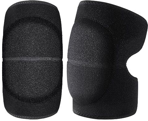 Zocipro Regolabili Ginocchiere di Protezione, Ginocchiere Pallavolo Bambina con SBR Pad, Ginocchiere Danza Ragazza per MTB, Pallavolo, Danza, Snowboard, Basket, Yoga (Nero, 1 Paio)