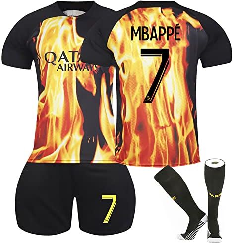 Generic Maglia PSG Bambino Calcio Paris Maglia Completo PSG Kit Allenamento Calcio, Tuta PSG Uomo T-Shirt Pantaloncini di Calcio da Uomo Bambino, Maglietta di Paris