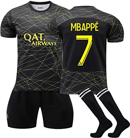 Generic Maglia PSG Bambino Calcio Paris Maglia Completo PSG Kit Allenamento Calcio, Tuta PSG Uomo T-Shirt Pantaloncini di Calcio da Uomo Bambino, Maglietta di Paris