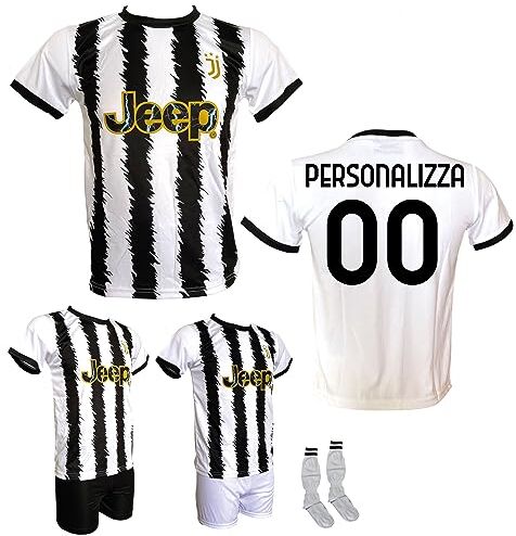 Generico Maglia Calcio bianconera Personalizzabile Replica Autorizzata 2023-2024 Taglie da Bambino e Adulto. Personalizza con Il Tuo Nome o Il Nome del Tuo Giocatore Preferito (S-Adulto)