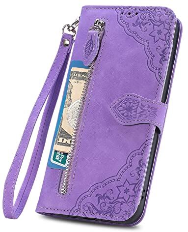 Didan Cerniera Cover Portafoglio per Google Pixel 6A Fiore Custodia Pelle Libro con 7 Porta Carte Integrati Chiusura Magnetica Flip con Cinturino da Polso