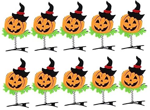 FOMIYES 10 Pezzi Di Halloween Per Bambini Copricapo Di Halloween Mollette Di Ragno Fermaglio Per Di Zucca Panno e Ragazza Bambino