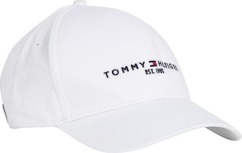 Tommy Hilfiger Cappellino Uomo TH Established Cappellino da Baseball, Bianco (White), Taglia Unica