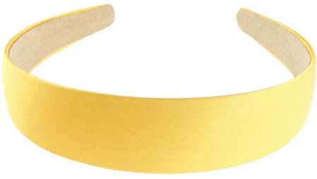 Glamour Girlz Small Head Fascia larga in raso, 3 cm, colore: Oro