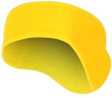 Generic Scaldaorecchie in pile invernale fascia paraorecchie fascia per uomo donna corsa sci sport all'aria aperta fascia sudore giallo