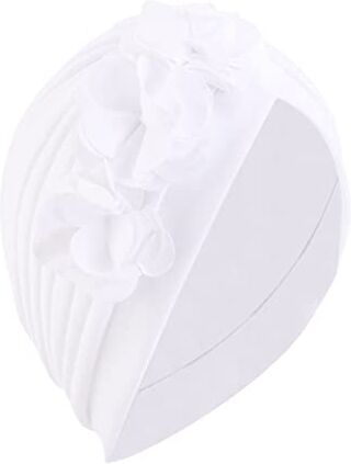 Generico Vestiti per Natale Donne Cancro Sciarpa Cappello Cap Sciarpa Turbante Wrap Turbante Cappelli Copricapi Fascia per Ragazzo (White, One Size)