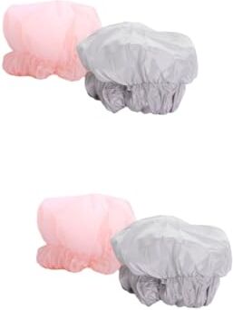 FRCOLOR 4 Pz cuffia doccia impermeabile shower cap visiera bagnetto neonato cuffie bagno cappello notte elastico tappo bidet cappello bagno in poliestere cuffia bagno