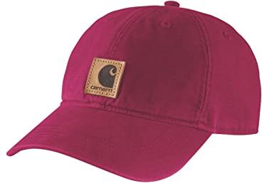 Carhartt Berretto da Baseball in Cotone Canvas Uomo, Rosa (Rosso Barbabietola), Taglia unica