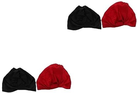 FRCOLOR 4 Pz berretto da notte di seta cuffie per la cura dei copricapo estivo raso silk cap for sleep cuffia doccia cuffie da bagno per ragazze cappello da donna domestico Mancare