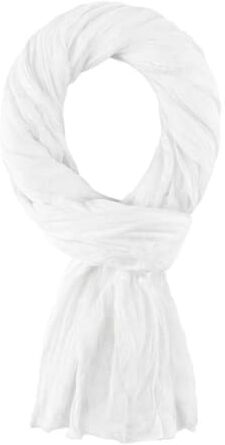 ALLEE DU FOULARD Sciarpa Scialle 100% cotone 110x200 cm – Bianco Più di 40 colori Per uomo e donna. Sciarpa per tutte le stagioni