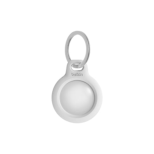 Belkin Custodia per AirTag con anello portachiavi (Secure Holder, guscio protettivo antigraffio per Air Tag) – Bianco