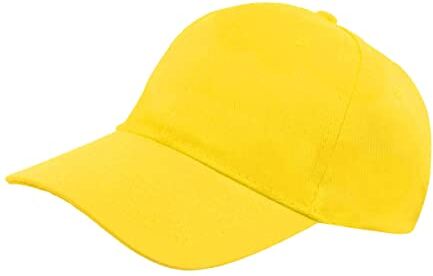 Colours & Beauty Cappello da Baseball Unisex Adulto in Cotone Giallo Regolabile   Cappello con Visiera da Donna   Cappellino Uomo con Visiera   Cappello Estivo   Cappello Casual   Snapback