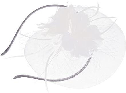 FOYTOKI Forcina 1Pc Fascinators Hat Head Women Wedding Derby Headband Accessories Hair Fascinator For S Bianco Copricapo Da Sposa Tornante Copricapo Fashion Photo Party Retro Tea Creative