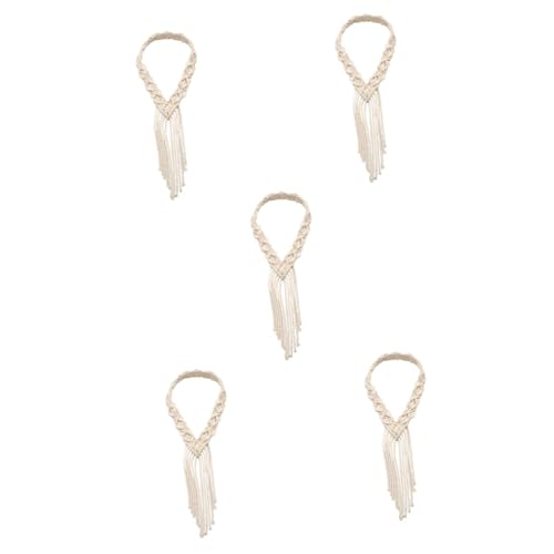 FRCOLOR 5 Pz in corda di cotone intrecciata accessori per da sposa per le donne fasce da donna cerchietti bambina accessori per da sposa in stile bohémien perla