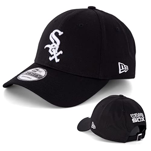 New Era Cappellino da baseball; NFL, MLB, NBA; Yankees Lakers, Bulls Chiefs, Raiders, Dodgers Sox, Chicago White Sox, nero/bianco, Taglia unica