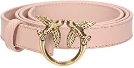 Pinko Love Berry H2 Belt Vitello Set Cintura, Rosa (O81q_Cipria-Antique Gold), XS Donna