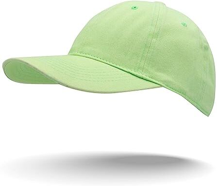 Colours & Beauty Cappello Baseball Unisex Adulto in Cotone Verde Pastello Vintage Regolabile   Cappello con Visiera da Donna   Cappellino Uomo con Visiera   Cappello Estivo   Cappello Casual