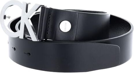 Calvin Klein Cintura Donna Ck Logo Belt 3.5 cm Cintura in Pelle, Nero (Black), 90 cm