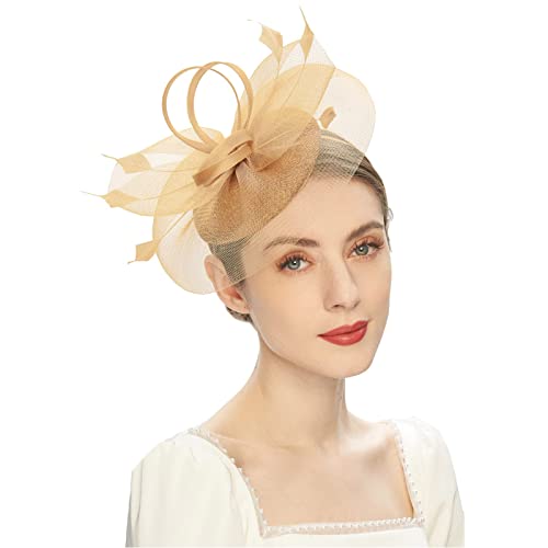 Generic Fasce Da Tennista Fascinator per feste di tè Kentuckys Derbys Hat Fascinator Pillbox Hat Fascia per cocktail Elastico Elastico