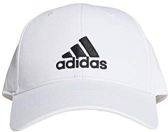 Adidas Bball cap COT, Cappellino Unisex-Adulto, White/White/Black, Taglia Unica