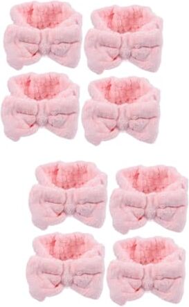 Ipetboom 8 Pz in pile di corallo cerchietti bambina fiancata sciarpa accessori per per Mancare copricapo vello di corallo rosa