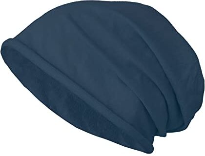 JOPHY & CO. Berretto 100% cottone Elastico e Lungo Unisex per Adulti Uomo Donna e Bambini Cappello in Stile Slouch Leggero cod.1213 (Blu Scuro, Adulto)