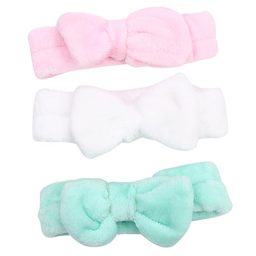 MAGICLULU 3 Pz set per in peluche fasce per la doccia cerchietti bambina hijab accessori per cerchietto per elastico sciarpa Anello per Mancare