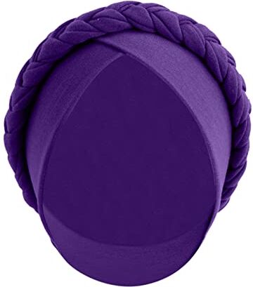 Generico Abbigliamento Yoga Donne Cancro Sciarpa Cappello Cap Sciarpa Turbante Wrap Turbante Cappelli Copricapi Cerchietto Rosso Velluto (Purple, One Size)