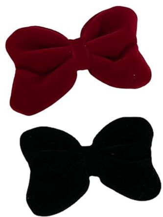 Larfraecy 2 Pezzi Capelli Fiocco, Fiocco Rosso Capelli Fiocco Velluto Capelli Barrettes Ragazza Squisite Accessori Per Capelli Per Donne Ragazze Partito Matrimonio Compleanno