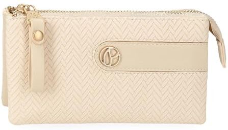 Pepe Jeans Sprig Portafoglio Tre scomparti Beige 17,5x9,5x2 cm Pelle sintetica by Joumma Bags, Beige, Taglia unica, Portafoglio Tre Scomparti