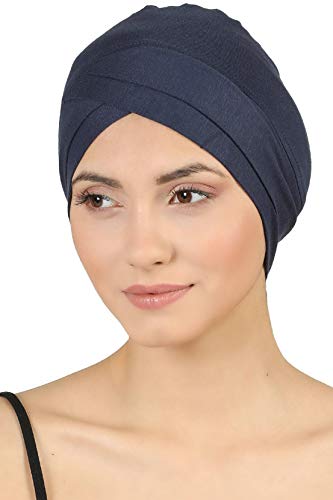 Deresina Headwear Deresina Cuffia W Front in Bamboo (Denim)