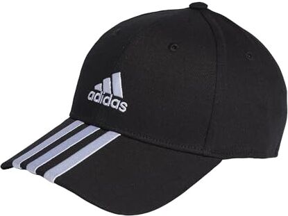 Adidas 3-Stripes Cotton Twill Baseball, Cap, Unisex-Adulto, Black/White, XL