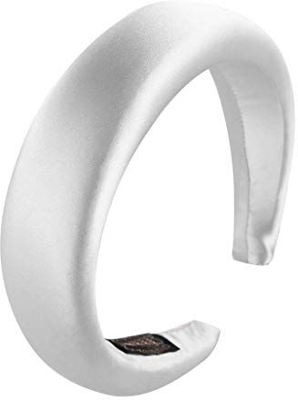 Generico Head Women Girls Hairband Sweet Hair Headband Capelli Fashion Sponge Hoop Satin Headband Cintura Fiori (White, One Size)