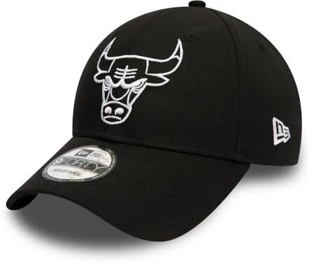 New Era Chicago Bulls NBA Essential Outline Nero 9Forty Berretto Regolabile