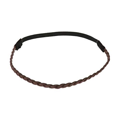 moonbow Fascia Capelli Donna Marrone Fascia Intrecciata Suede Semplice e Liscia aspetto Velluto Fascia Sottile Taglia unica Headband Matrimonio Vintage Look originale Boho, Hippie chic