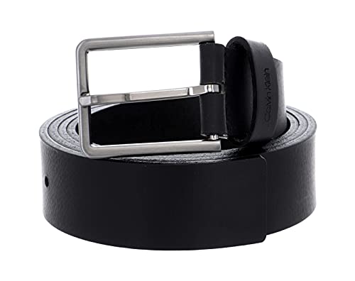 Calvin Klein Cintura Uomo 3.5 cm Essential Belt Cintura in Pelle, Nero (Black), 110 cm