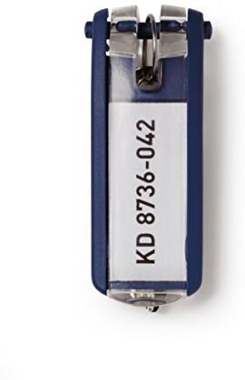 Durable 195703 Key Clip, portachiavi, blu, confezione da 6 pezzi