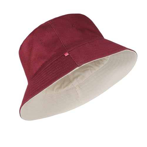 TAGVO XXL Cappello da Pescatore Reversibile, Cappello da Sole Cotone Pieghevole, Uomo Donna Estivo UV Protezione Bucket Hat per Spiaggia All'aperto 58-64cm