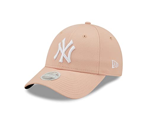 New Era York Yankees MLB Basecap Kappe Hut Rosa verstellbar mit gebogenem Schirm für Frauen One-Size