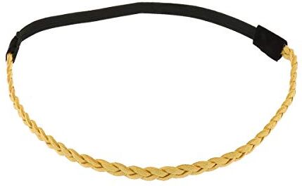 moonbow Fascia Capelli Donna Giallo miele Fascia Intrecciata Suede Semplice e Liscia aspetto Velluto Fascia Sottile Taglia unica Headband Matrimonio Vintage Look originale Boho, Hippie chic