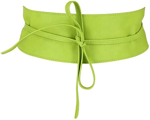 FASHIONGEN Cintura da donna fusciacca Mica, in pelle sintetica PU, di alta qualità, verde mela, XXXL