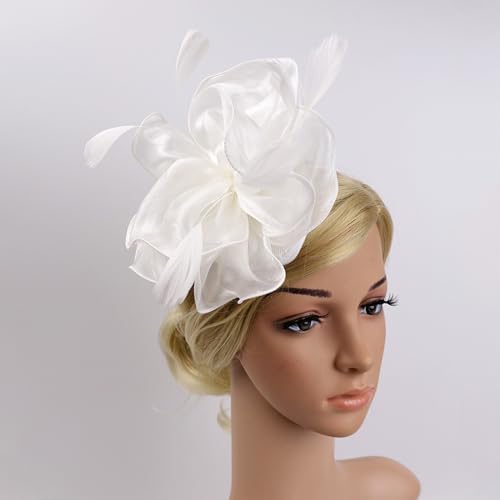 SCUDGOOD Eleganti guanti in pizzo vintage Fascinator fascia per costume da tea party francese fascinator pillbox fascia velo nero per le donne