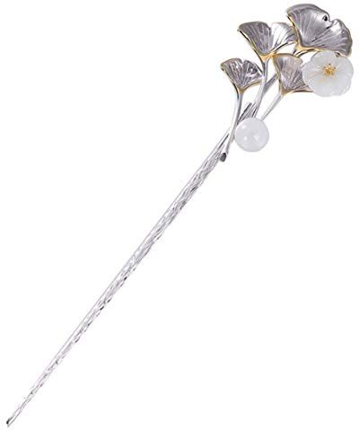 HangErFeng Hair Stick Hairpin 925 Argento Hetian Jade Headwear Confezione regalo H270