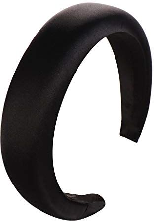 Generico Head Women Girls Hairband Sweet Hair Headband Capelli Fashion Sponge Hoop Satin Headband Cintura Fiori (Black, One Size)