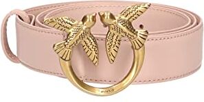 Pinko Love Berry H3 Belt Vitello Set, Cintura Donna, O81q_cipria-antique Gold, S