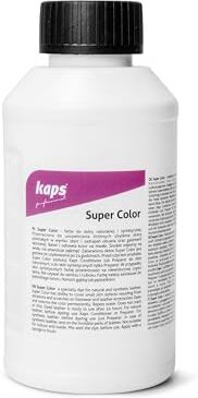 Kaps Pittura Colorante per Pelle e Tessuti Naturali e Sintetici,  Super Colour, 82 Colori Standard e Metallici, Bottiglia Grande 500 ml 16,9 fl. Oz. (139 marrone medio)