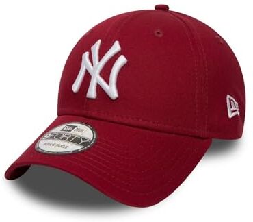 New Era New York Yankees MLB League Essential Rosso 9Forty Berretto Regolabile per Bambini